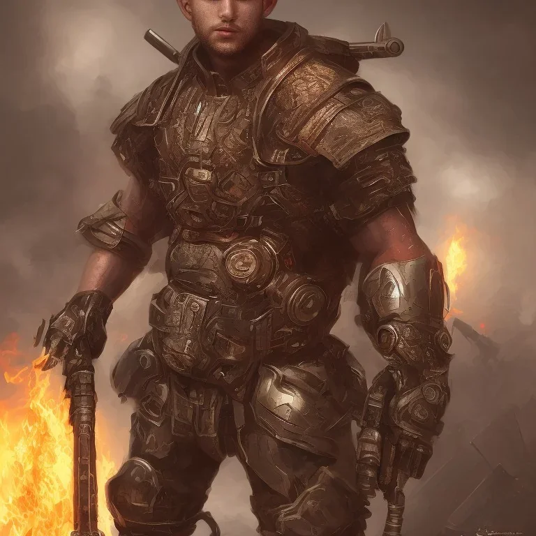 Fireboy as kilmonger, realistic,rust of war, futuristic, heroic