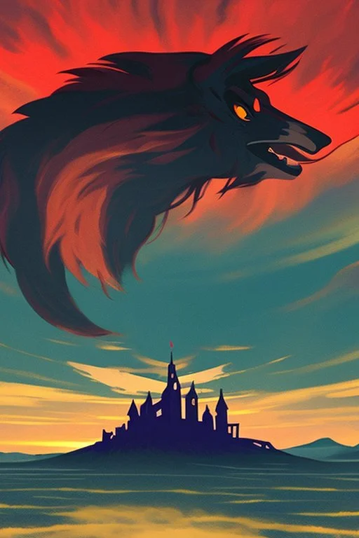 Striking image of howl in moving castles