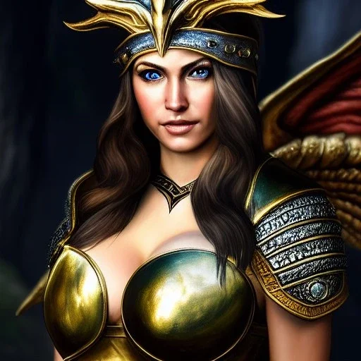 ultra detailed fullbody Portrait in oil on canvas of a beautiful busty woman with Skyrim Dragon priest mask and armor,extremely detailed digital painting, extremely detailed face,crystal clear Big eyes, mystical colors ,perfectly centered image, perfect composition,rim light, beautiful lighting, 8k, stunning scene,extremely sharp detail, finely tuned detail, ultra high definition raytracing, in the style of robert e howard and pablo oliveira and Ken Kelley and Ohrai Noriyoshi and Simon Bisley