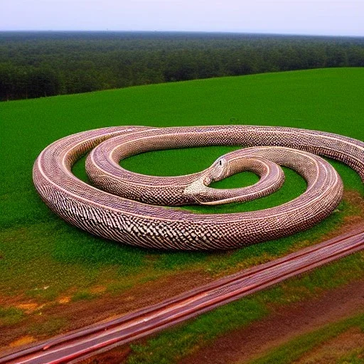 serpent, gigantesque, 50 metres