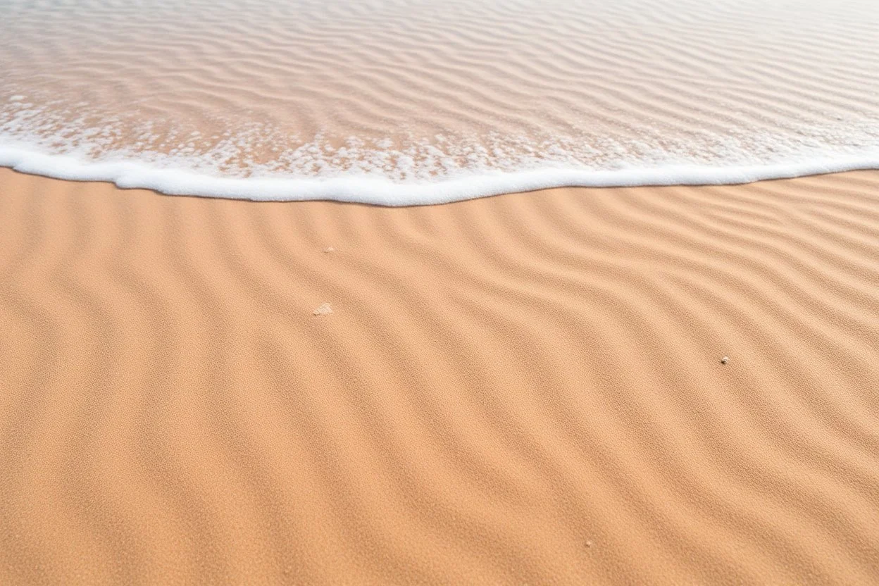 wavy rippled beach sand