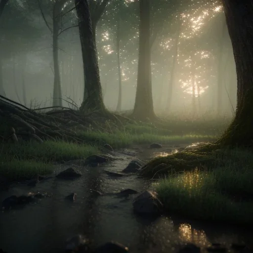 forest at dusk