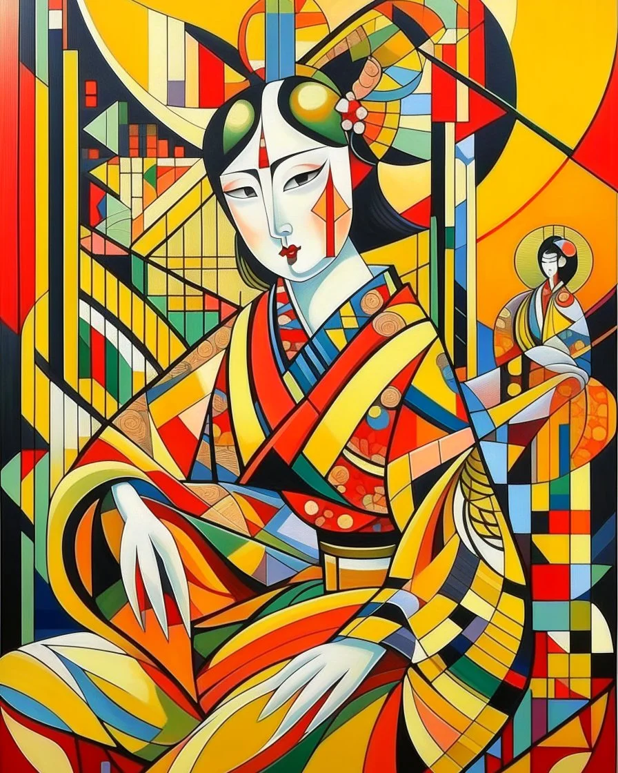 Japanese cubism style