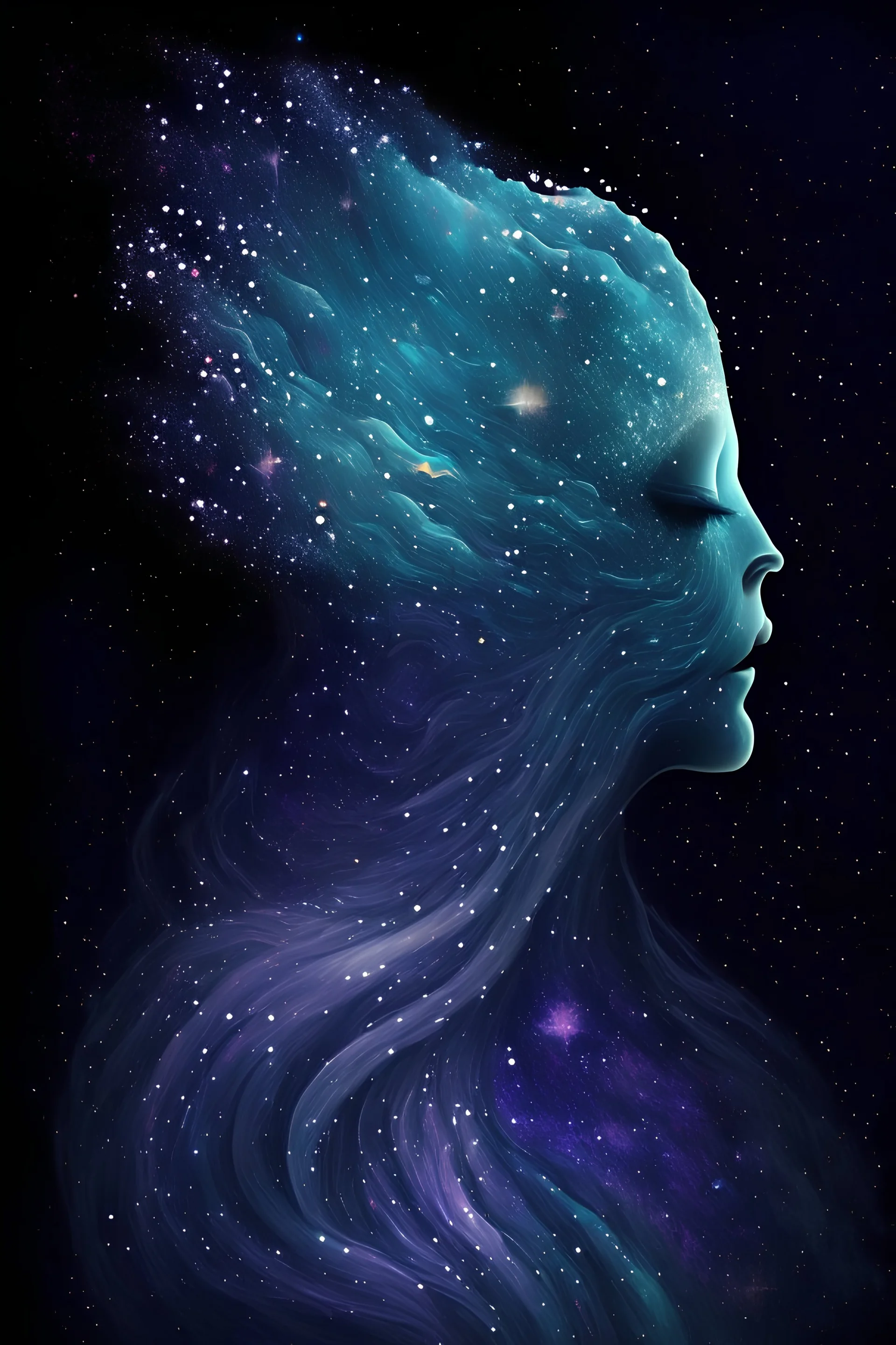 mermaid without face. galaxy