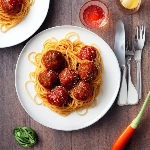 Spaghetti with meatballs