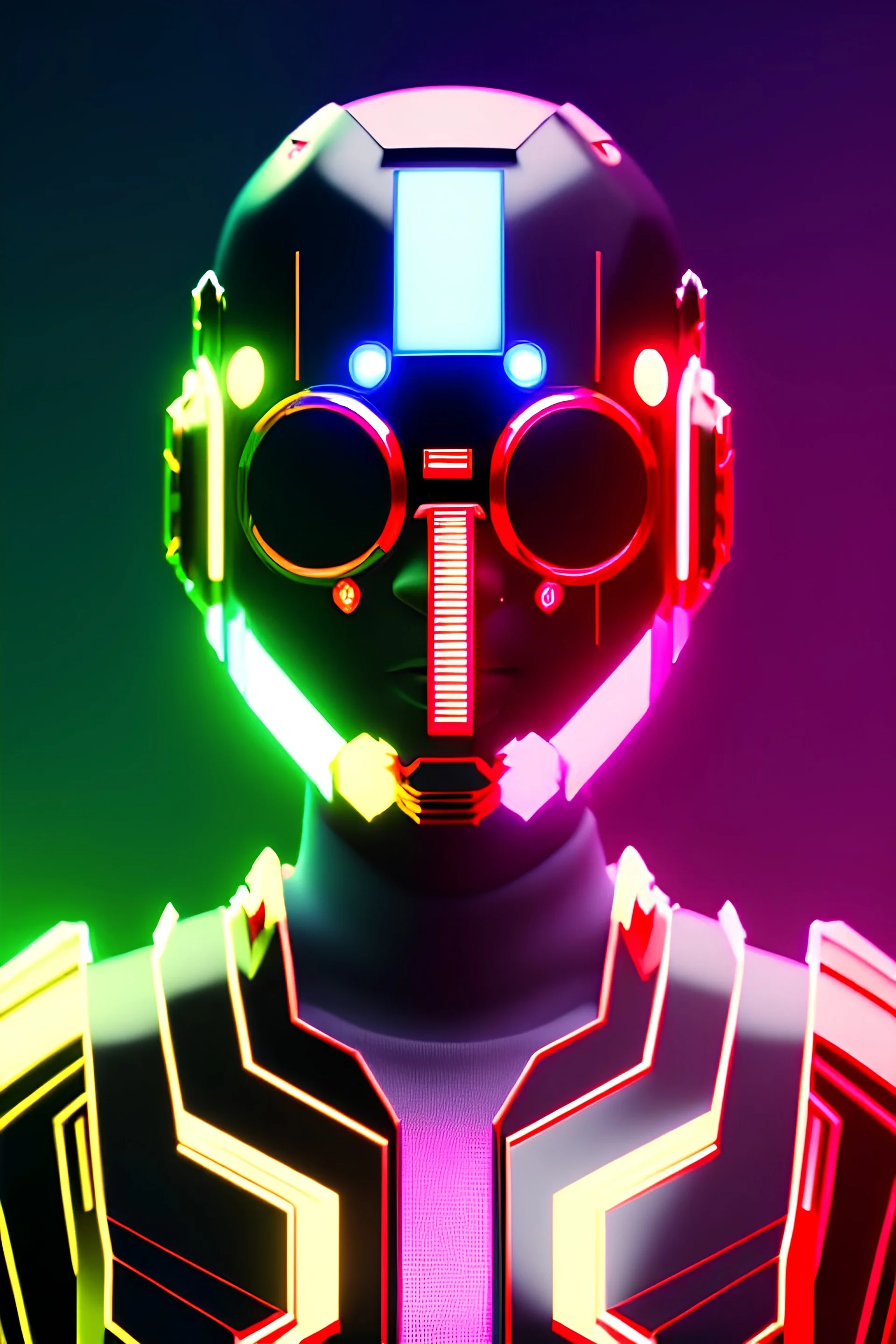 MCU Portrait, Front image. cyberpunk Asian woman, pink short hair. rabbit mask, latex suit. Red, black, gold, color. Punk style. Gradient background, highly detailed, concept art, smooth, unreal engine 5, god rays, ray tracing, RTX, lumen lighting, ultra detail, volumetric lighting, 3d, finely drawn, high definition, high resolution.