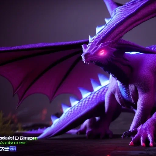 Dragon like creature,Ultraviolet dimension, unreal engine 5, 8k resolution, attractive, realistic, ultra detailed