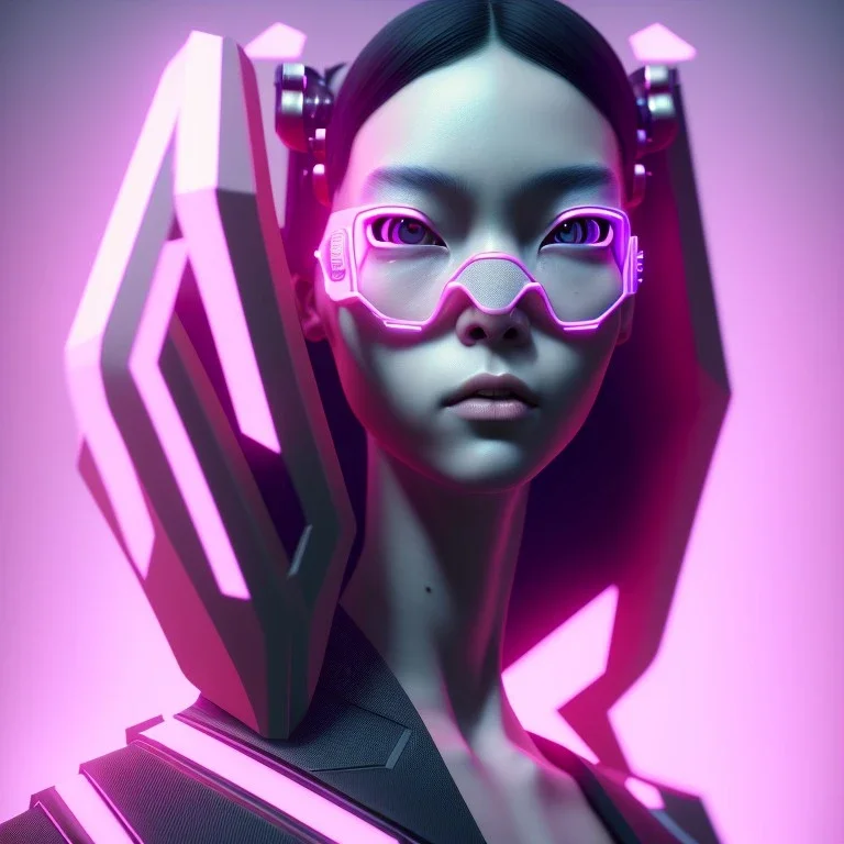 Portrait, Front avatar image, rabbit mask, cyberpunk Asian woman, black pink color, highly detailed, concept art, smooth, unreal engine 5, god rays, ray tracing, RTX, lumen lighting, ultra detail, volumetric lighting, 3d, finely drawn, high definition, high resolution.