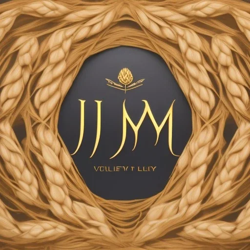 A professional logo of 5 wheat ears, with full details, full HD, voluminous, 3D, symmetrical, 4K, 8K