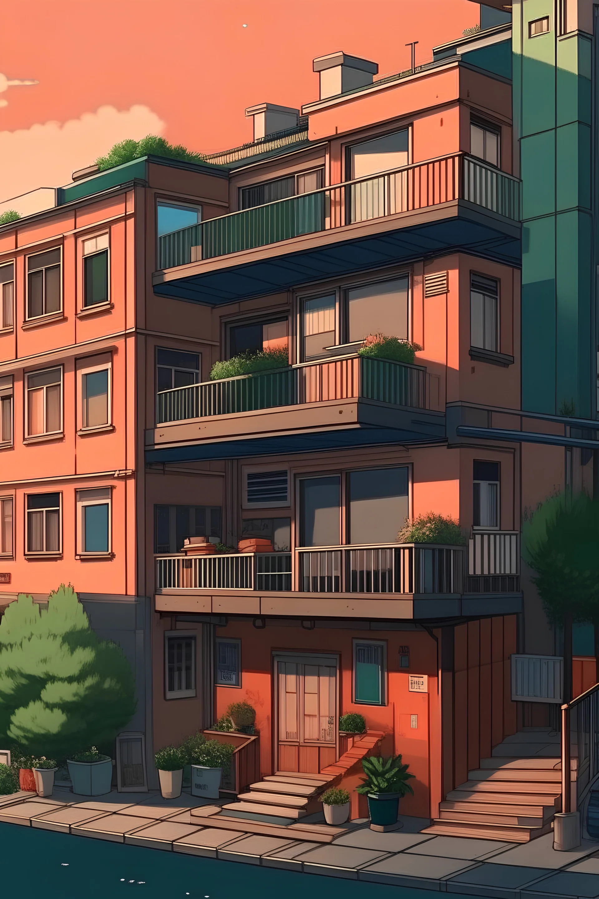 appartement exterieur style lofi