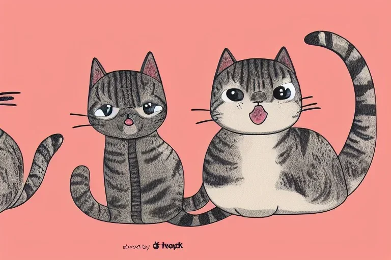 cute cat isolated illustrations