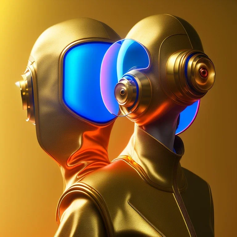 Ultra Realistic portrait, woman with rabbit mask, cyberpunk, latex suit, gold pink and blue style, vibrant color, highly detailed, concept art, smooth, unreal engine 5, god rays, ray tracing, RTX, lumen lighting, ultra detail, volumetric lighting.