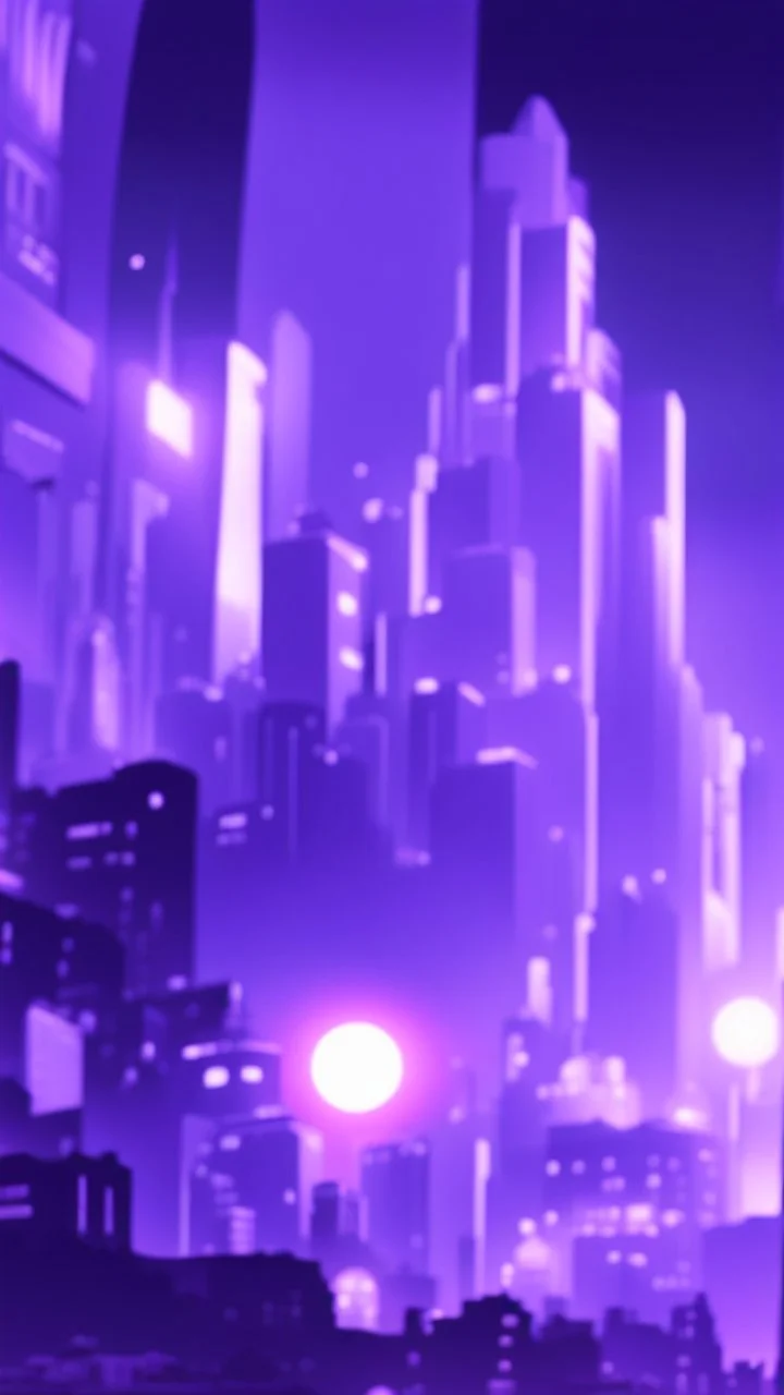 neon purple city