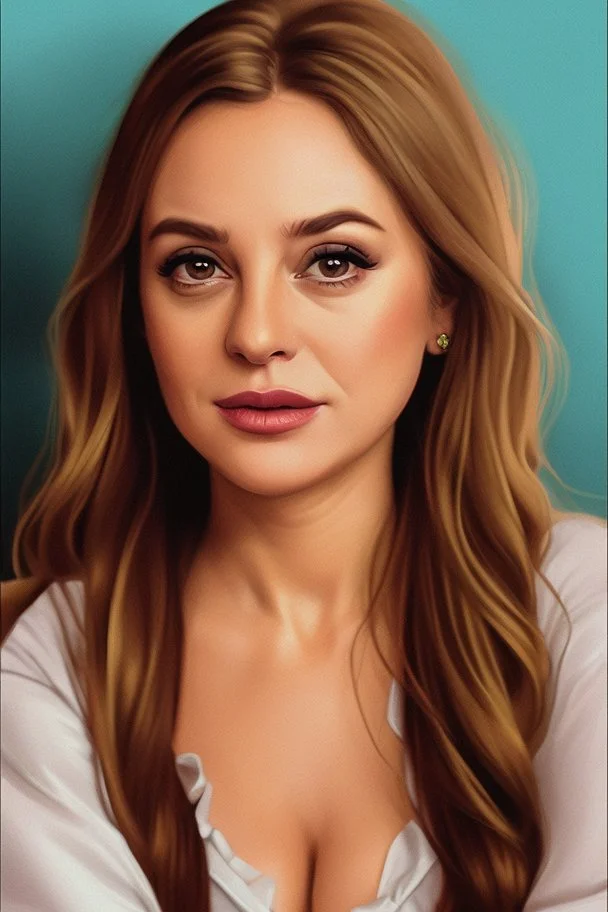 Extremely rich female actress portrait