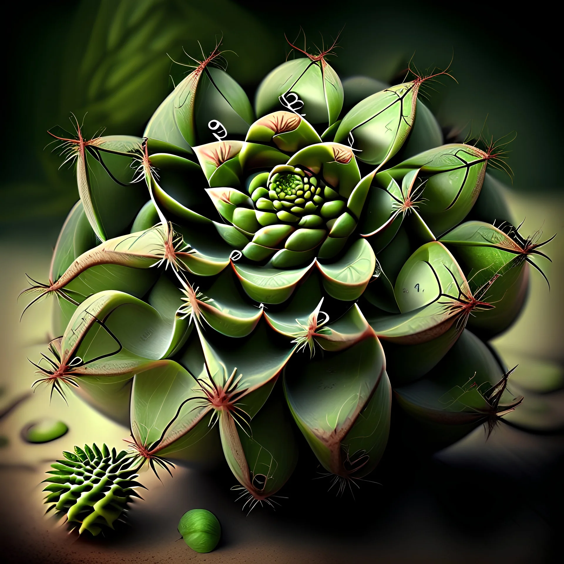 make realistic photo on: mathematical plant