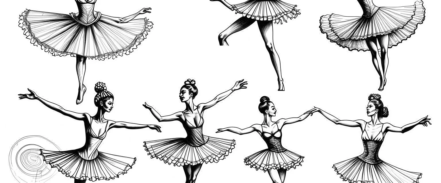 Ballerina drawing sketches
