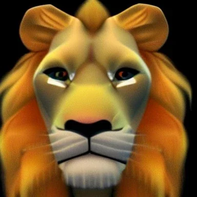 Lion King Animation OC Loca male lion triangular face shape hooked black nose tip