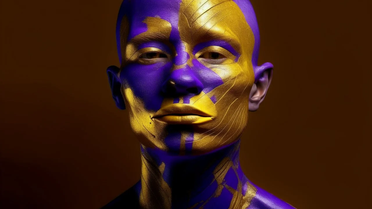 A Purple Gold Human