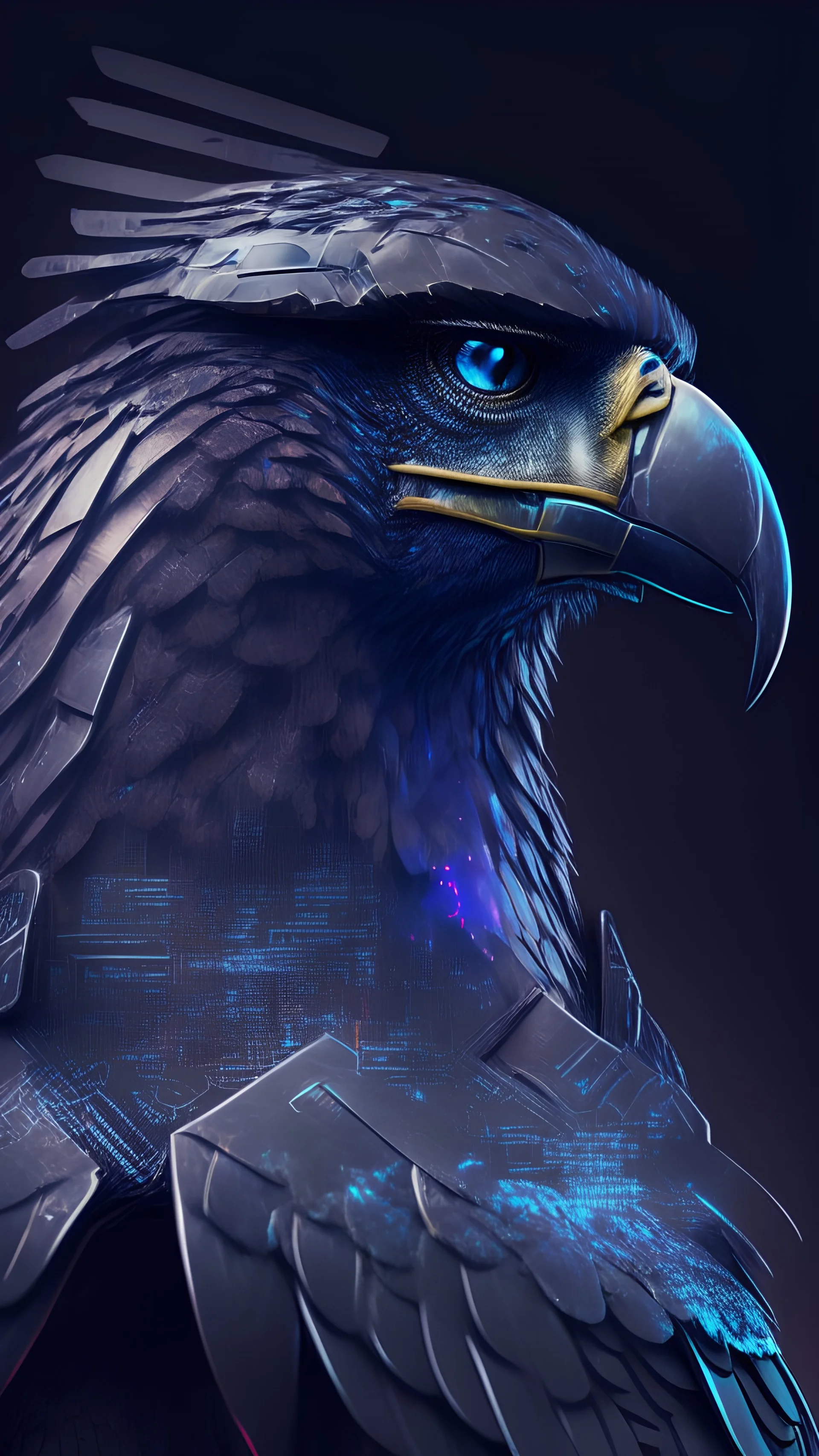 profile picture of a cyberfalcon with imposing looking