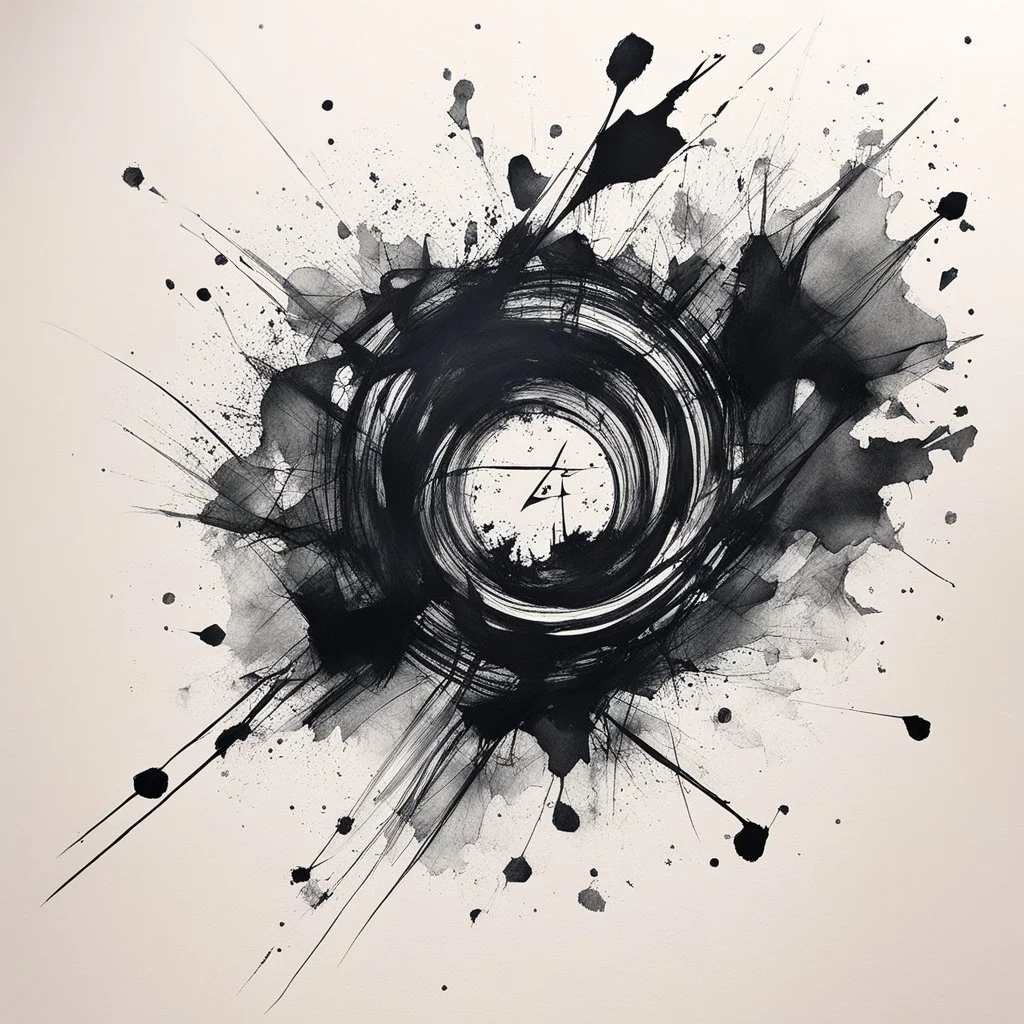 laisser l'encre couler sur le papier pour capturer l'essence de cette relation fracturée.