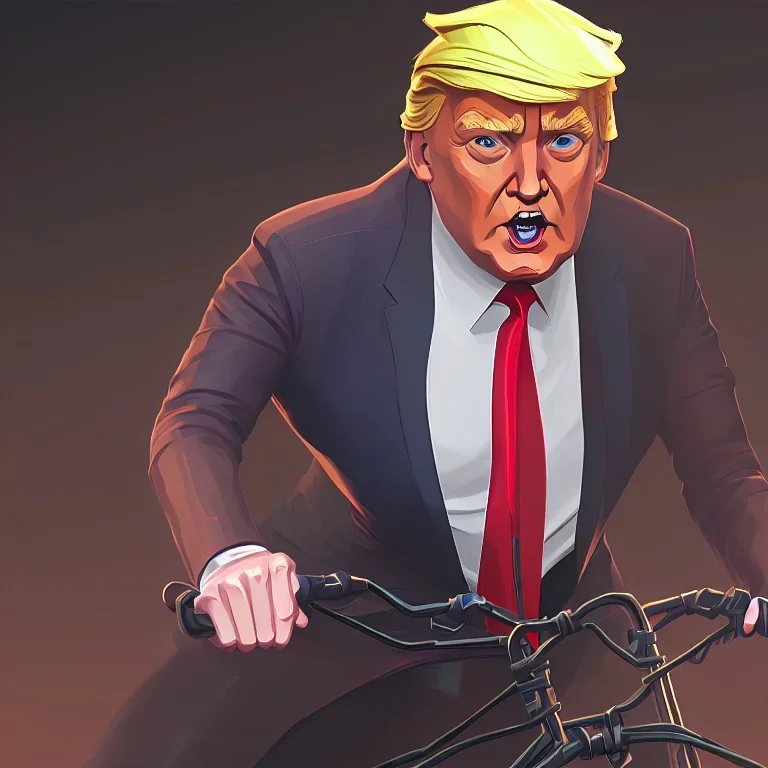 donald trump on a bike