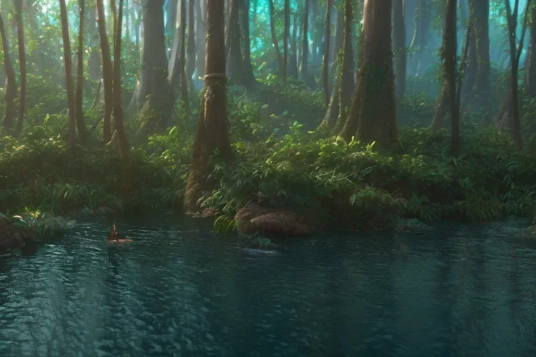 Grendels mother in a fantasy movie swamp