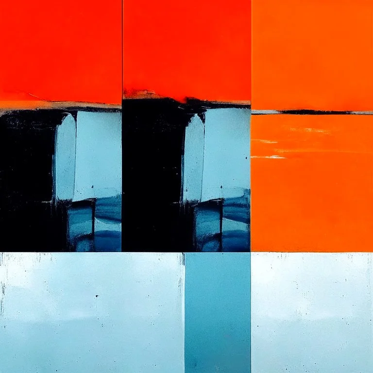 Minimal contemporary abstract oil paintings desolate 1960s carpark concrete fragments at dusk sunset. In the style of Justin Mortimer and Francis Bacon. road markings.