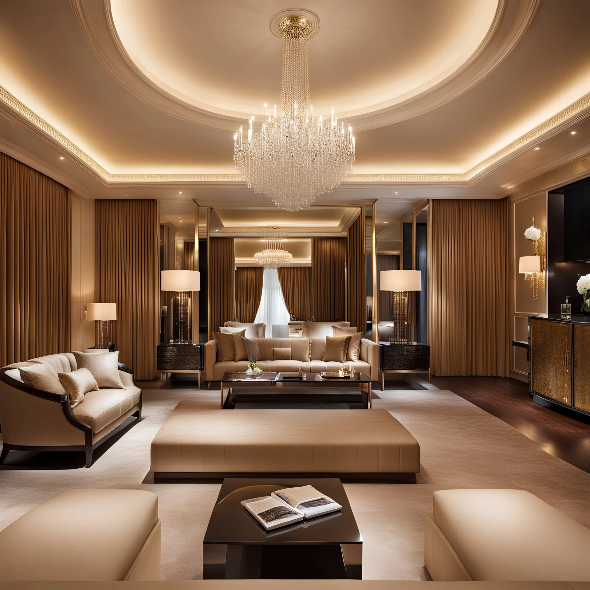 luxury room with luxury furniture ,wide floor for dancing