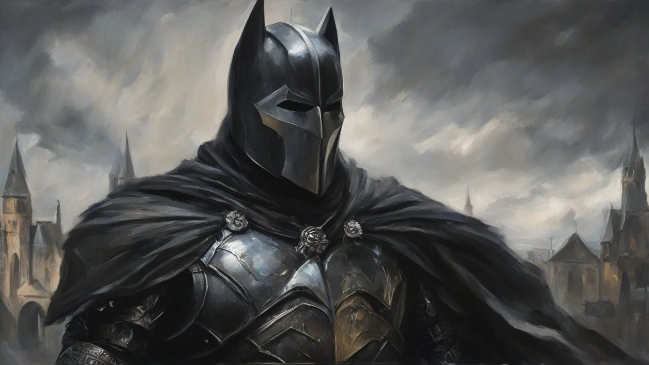 medium shot, dark knight medieval, details, 8k, oil painting