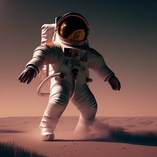 Riding dragon astronaut Jupiter, Wes Anderson Lut, unreal engine 5, octan render