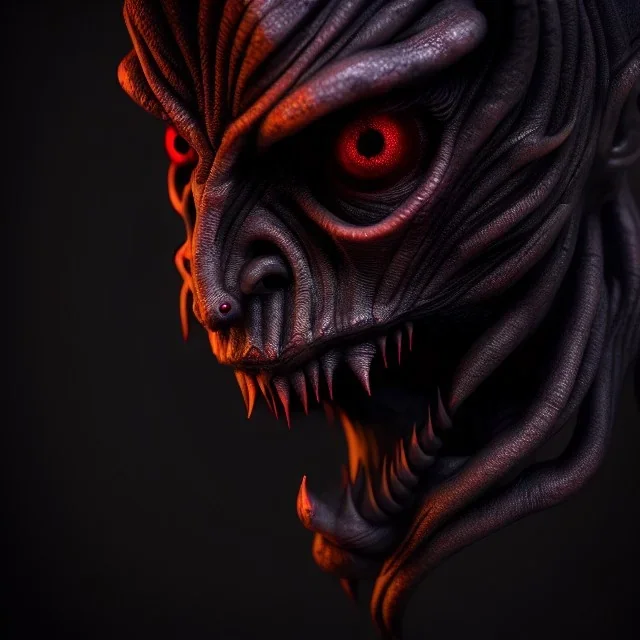 A dark demon, darker colours,highly intricate, Realistic photography, incredibly detailed, ultra high resolution, 8k, complex 3d render, cinema 4d.