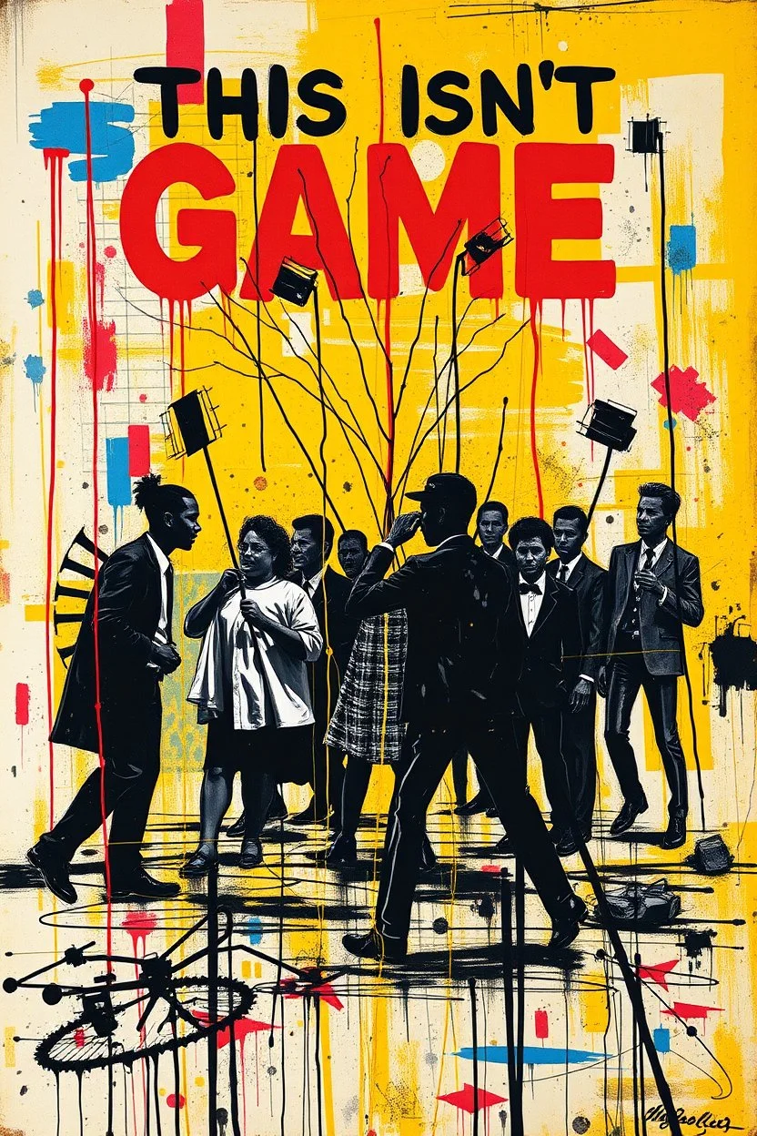 this isnt a game this is financial revolution style of basquiat x pollock