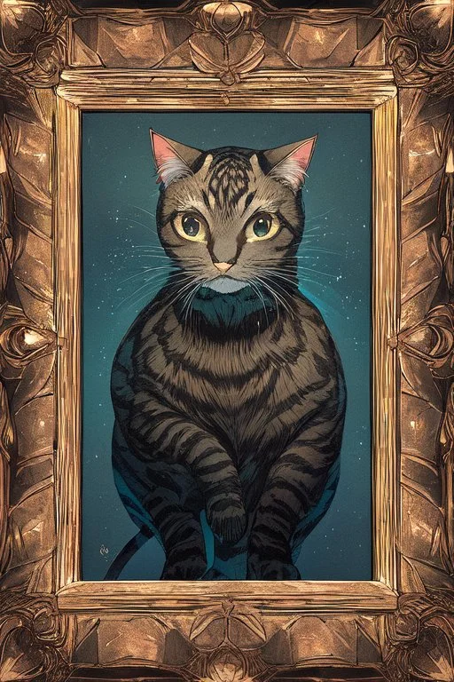 Portrait of a cat by Van Gogh