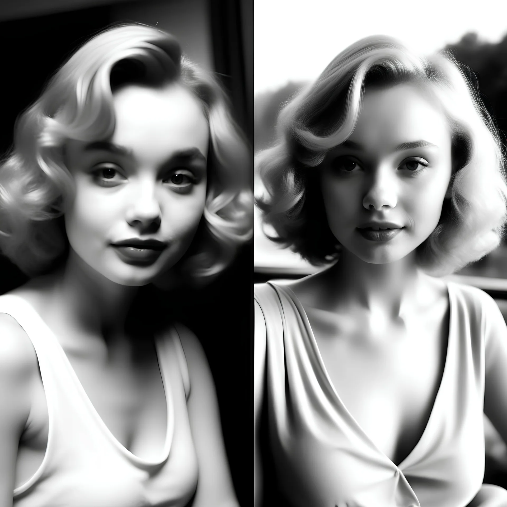 A girl who looks like lily-rose Depp and marilyn monroe