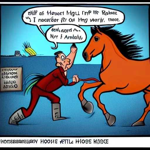 horse kick cartoon