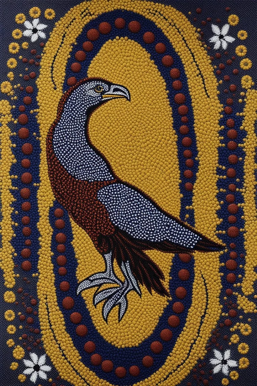 west coast eagles aboriginal dot painting guernsey