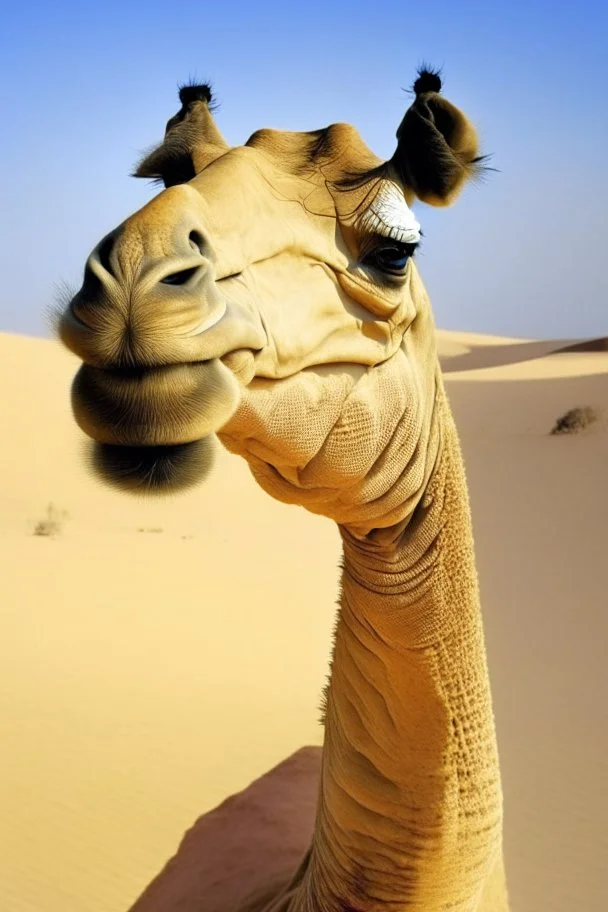 camel with deformed face