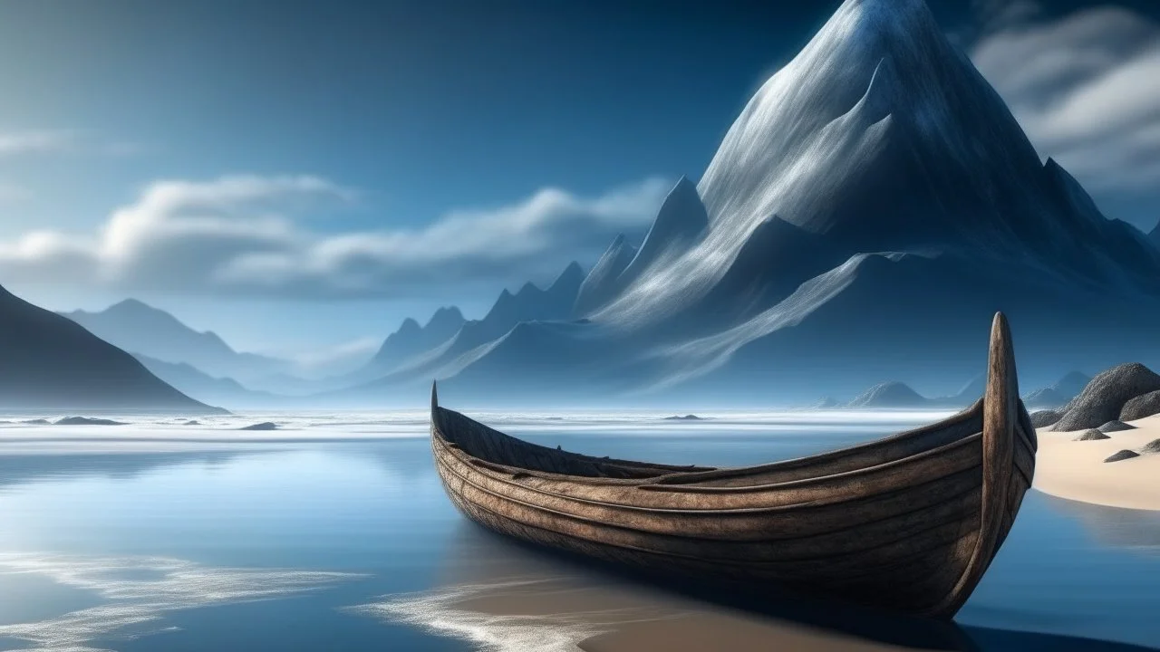 Wooden boat on the beach