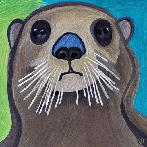 A sea otter in the style of picasso