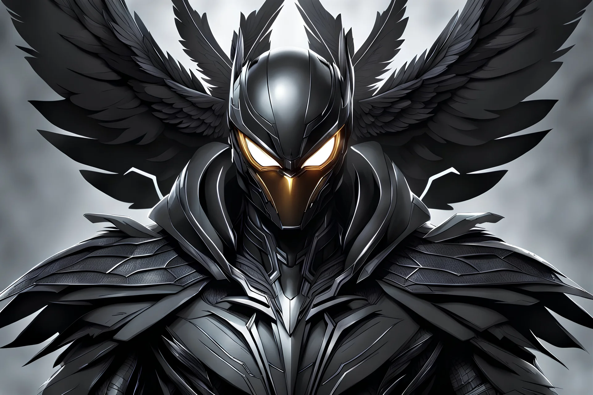 Symbiote Cyber Machine crow in 8k anime realistic drawing style, black wings, close picture, apocalypse, intricate details, highly detailed, high details, detailed portrait, masterpiece,ultra detailed, ultra quality