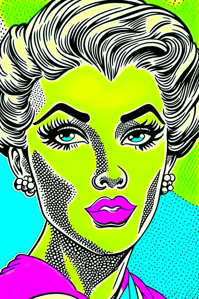 Vintage pop art style, reverse card, twist