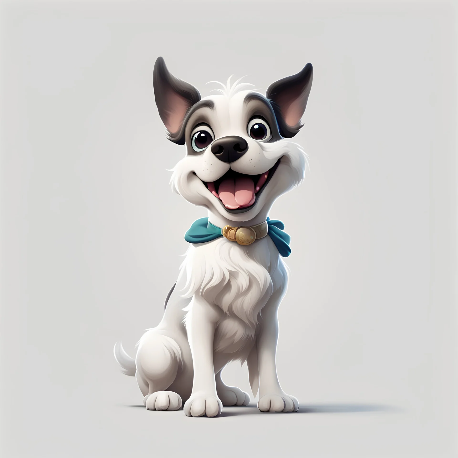 The graphic depicts a dog in disney style, with a full body and characteristic animation reminiscent of the classic Disney film aesthetic. The dog is shown against a clean white background, capturing the charm and magic of classic animation.