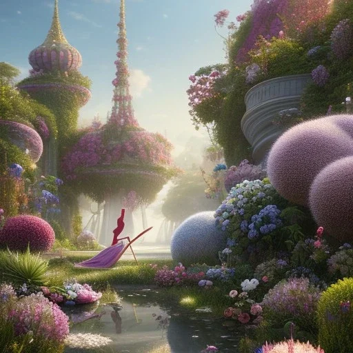 pixar style, volumetric summer garden environment and background, realistic painting of high heels, looking excited, volumetric lighting, dramatic lighting, detailed digital painting, extreme dense and fine fur, anime, ornate, colour-washed colors, elegant, small minutiae, tiny features, particulars, centered, smooth, sharp focus, renderman gofur render, 8k, uhd, detailed eyes, realistic shaded volumetric lighting, sunlight caustics, backlight, centered camera view