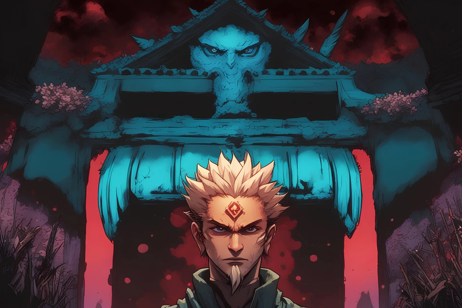 make the domain expansion like The domain itself looks like barren land, for him, anywhere he step is safe, even if he step on traps The land is filled with landmines, pitfalls with sharpened bamboo costed with cursed energy