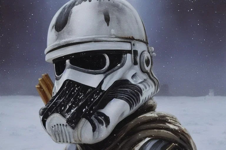 gaspunk stormtrooper in winter painted by hr giger