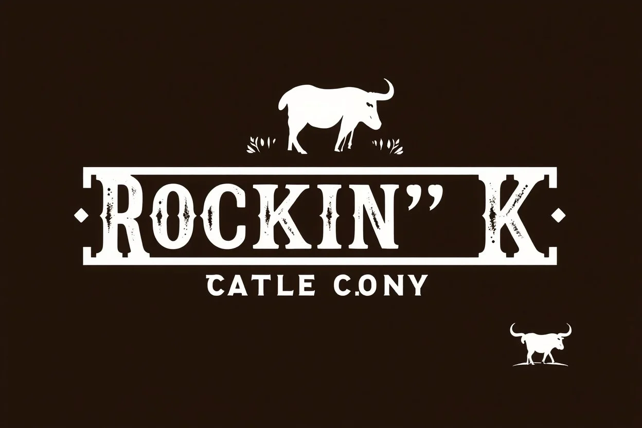 logo ideas for Rockin' K Cattle Company.