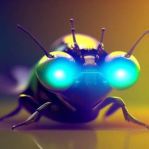 Firefly bug on nature, ultra realistic, ultra highly detailed, shiny, smooth, studio quality, octane render, polaroid,--ar 1:1 --v4