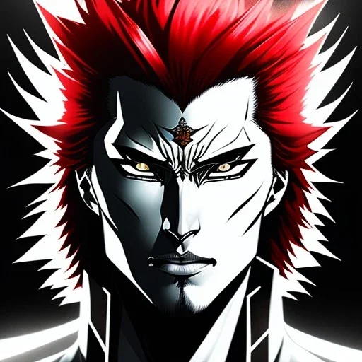 "Ichigo Kurosaki, Large Scale Head and Shoulders Portrait, 8K Resolution Portrait by Tite Kubo, Artstation, mangá style."