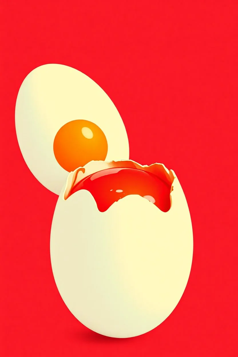 an egg in the style of warhol