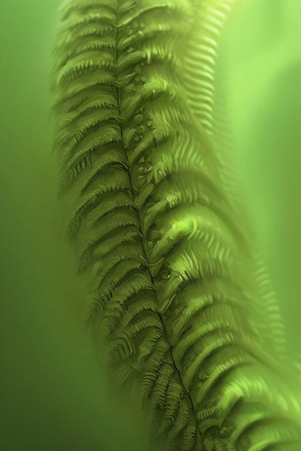 Fern creature, hyperrealistic cinematic, extreme closeup, sharp focus, detailed and intricate, cinematic composition